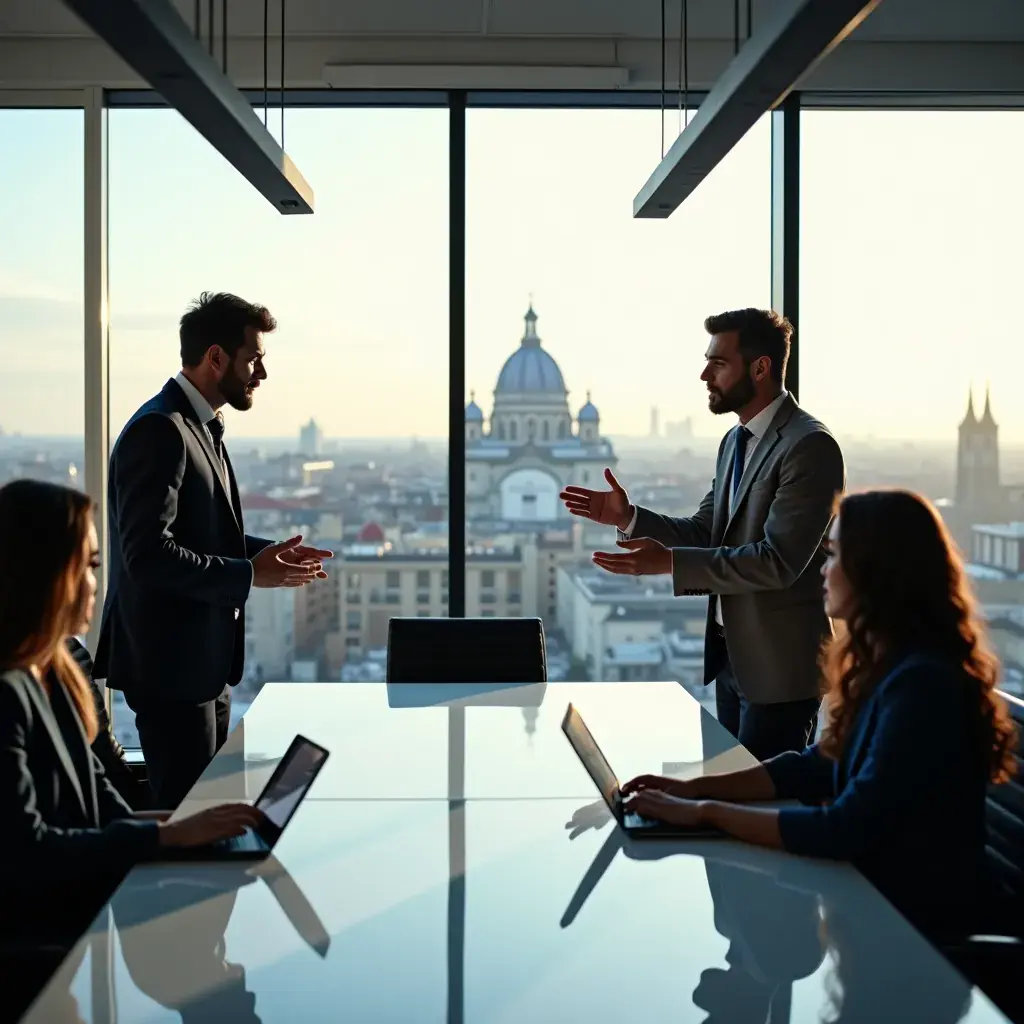 Rappresentazione visiva di un'analisi di mercato per un'azienda